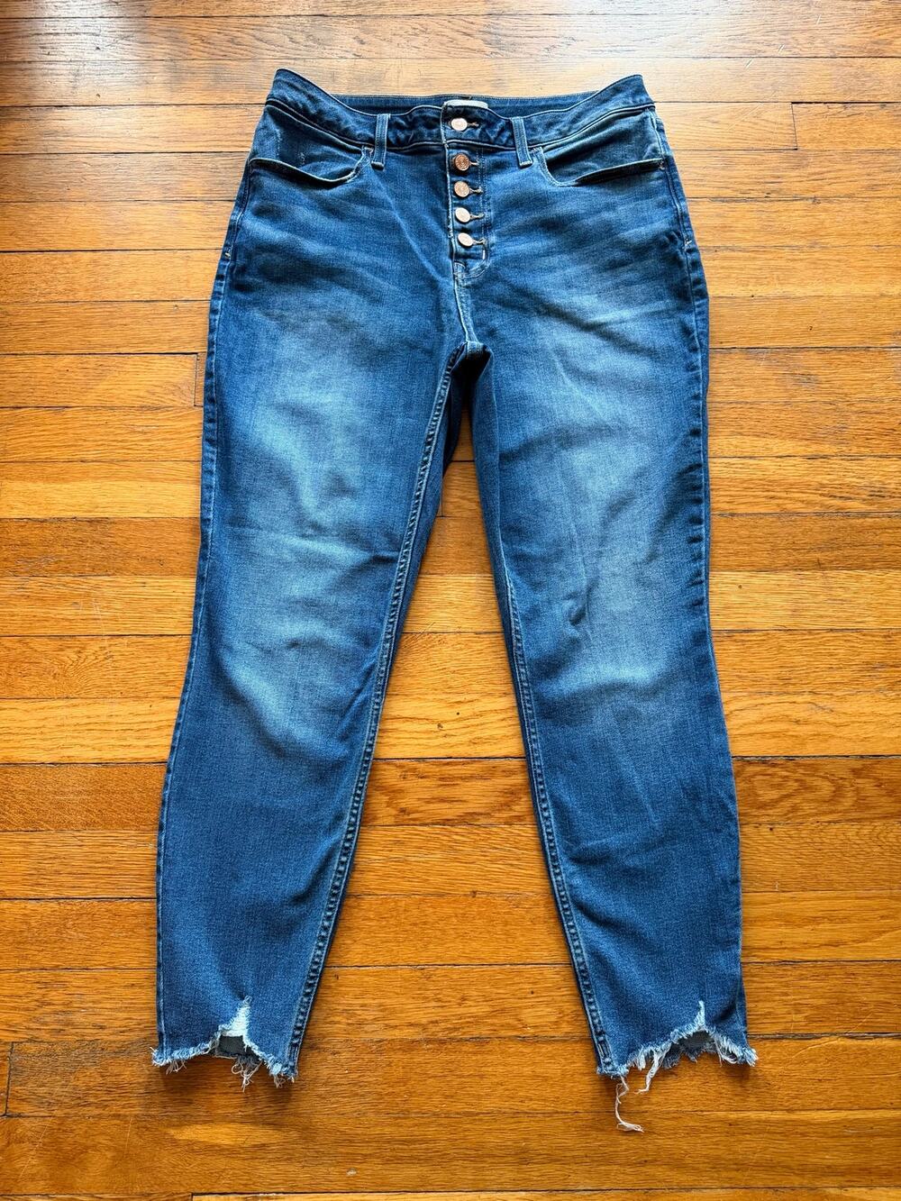 M Jeans 'Super Skinny Ankle' Buttonfly Jeans Women sz L reg